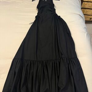 Nordstrom Black Tiered Ruffled Gown
